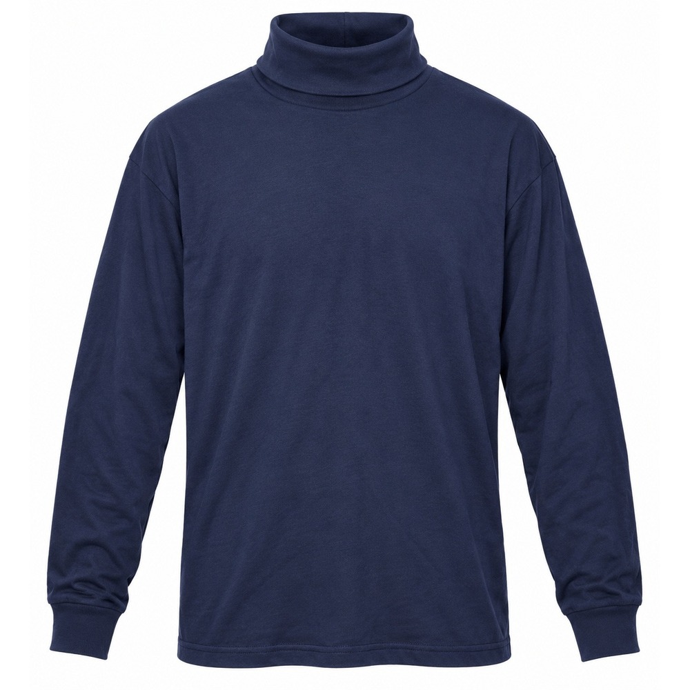 Vintage 60s Kmart Navy Blue Turtleneck Sweater Mens Large Acrylic Long Sleeve